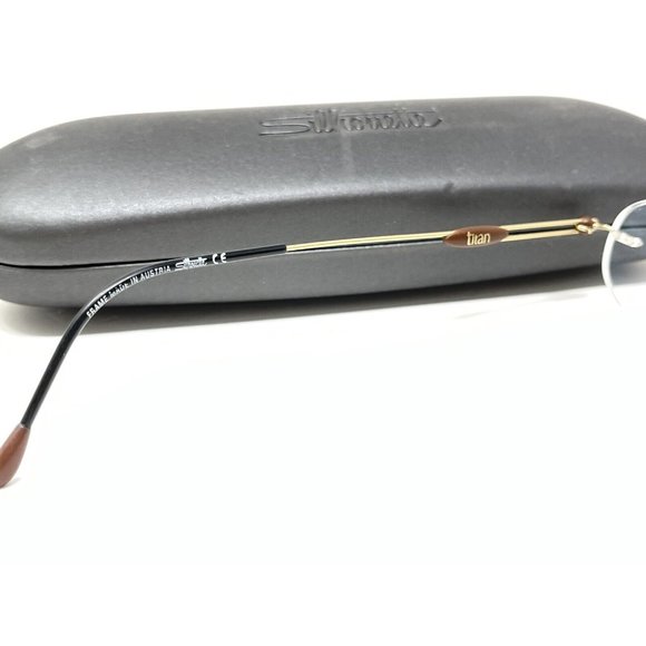 Silhouette M7374 /20 V 6059 19mm Frames Rim Less Eyeglasses Gold Brown